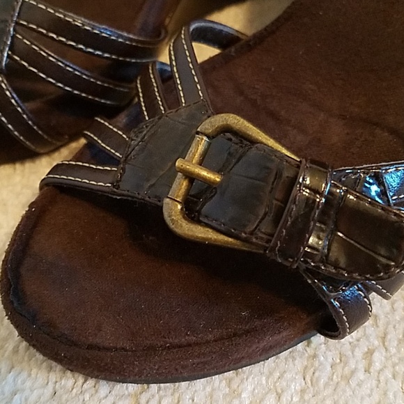 Brown Wedge Heels - Picture 2 of 5